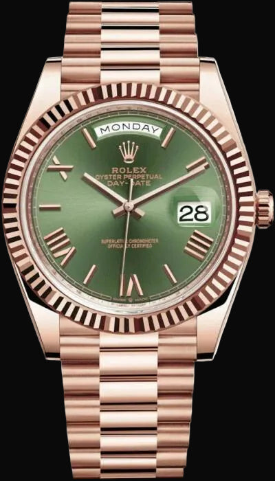 ROLEX DAY-DATE ROSE GOLD GREEN DIAL