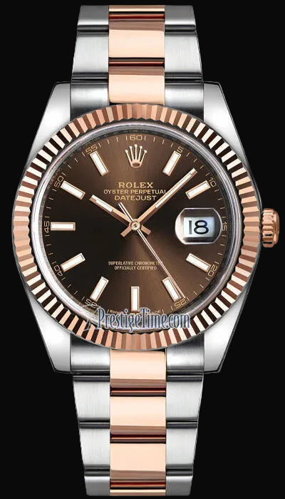 ROLEX DATE JUST TWO TONE CHOCOLATE DIAL (O) Z - MQ