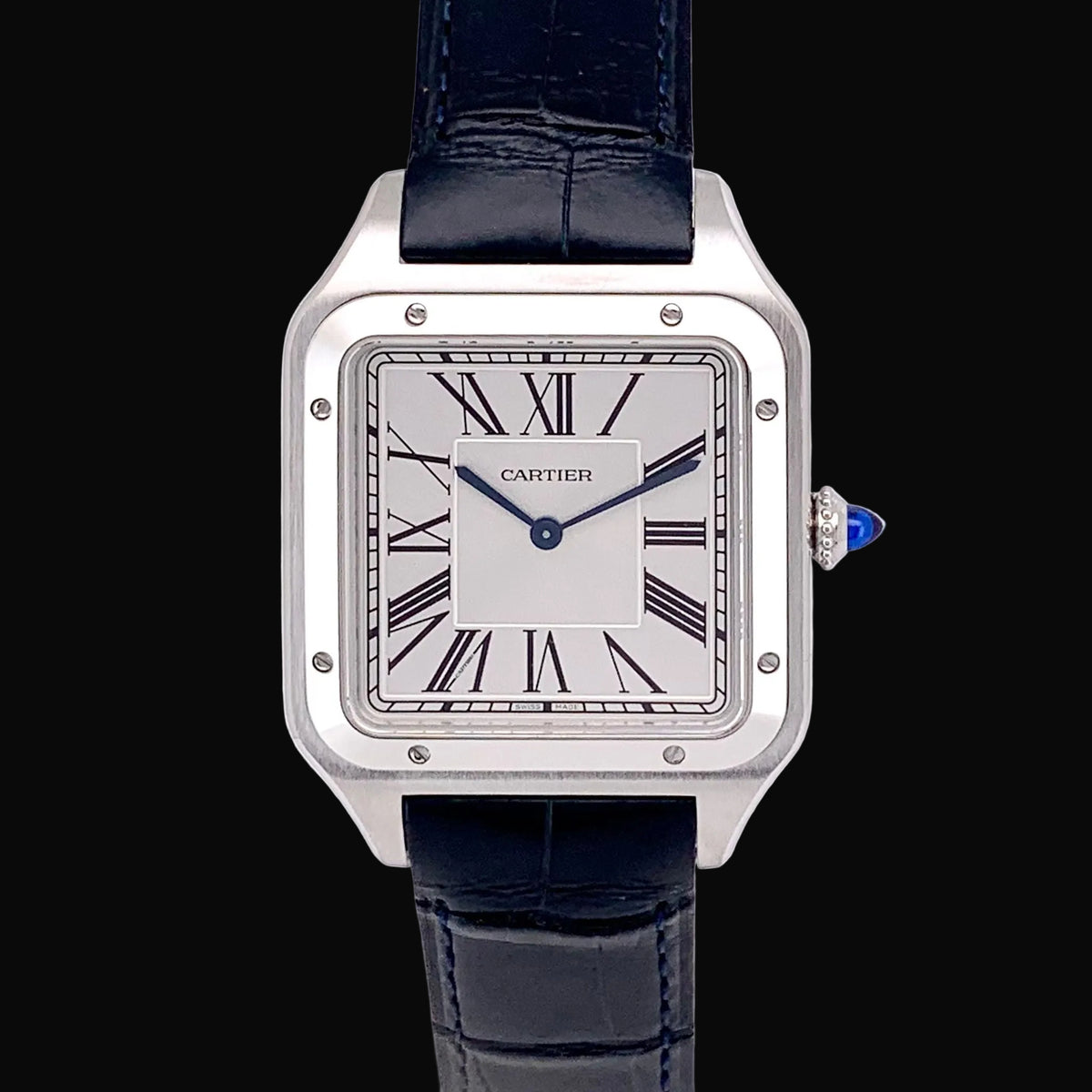 CARTIER SANTOS DIAMOND SILVER